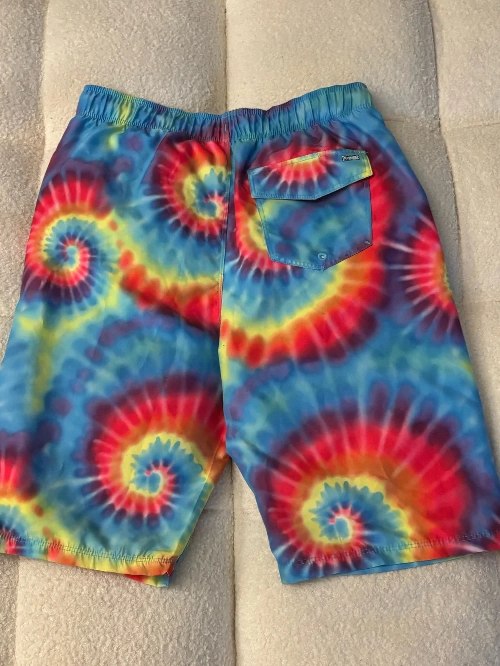 Hurley Boys Tie-Dye Swim Trunks Board Shorts Rainbow Youth XL 13-15